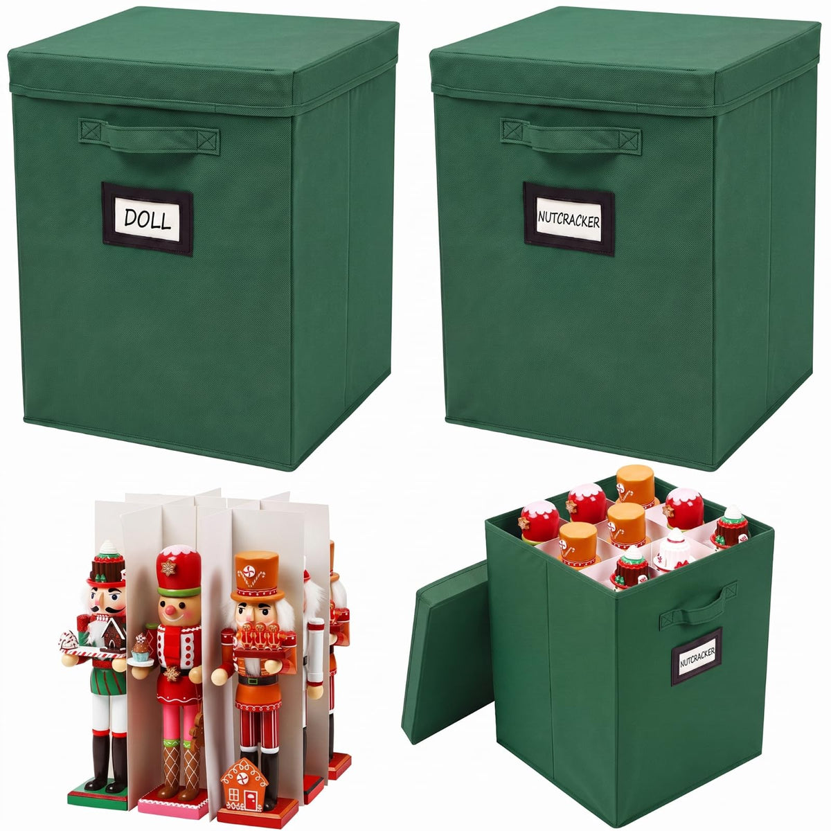 2 Packs Christmas Nutcracker Storage Box 16 Inch Hold 9 - Image 1