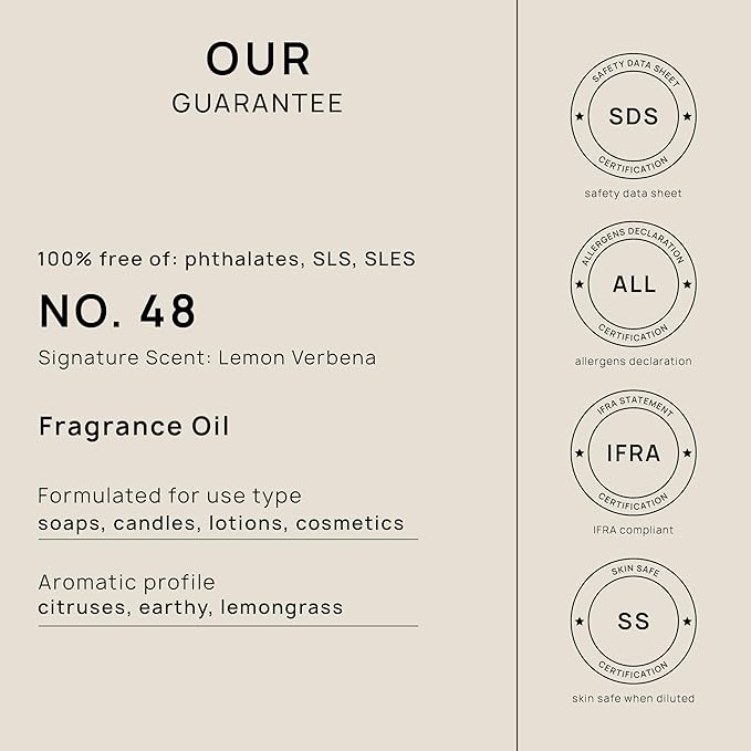 VINEVIDA [128oz] Lemon Verbena Fragrance Oil for Candle Making and Soap Making - Premium Candle Scents for Soy Candles