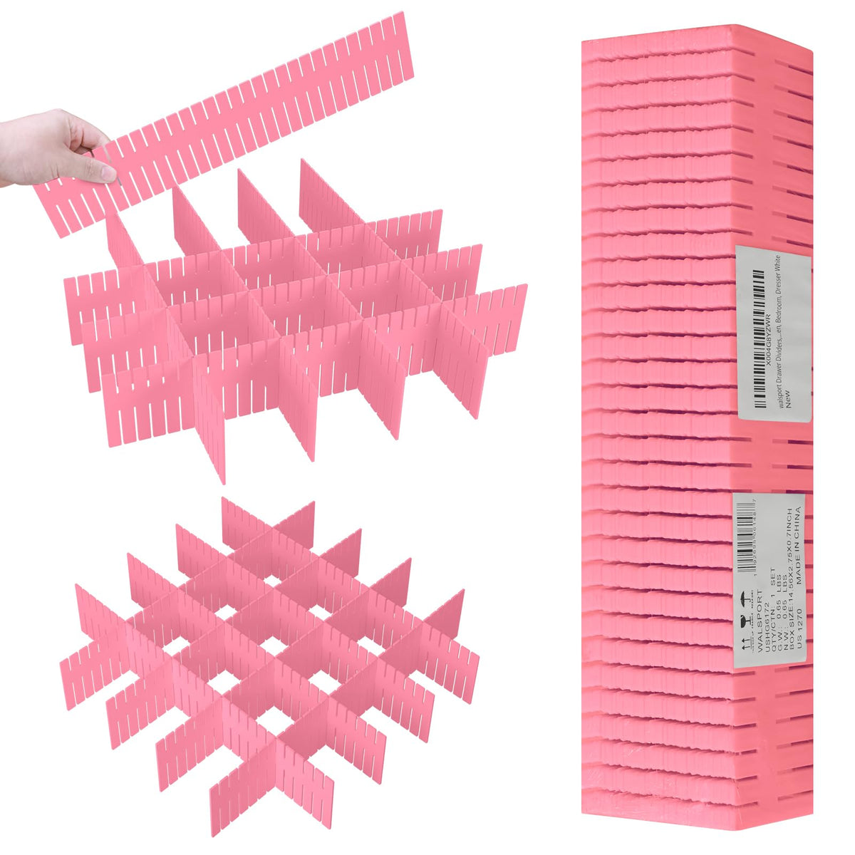 ALBAD Plastic Drawer Dividers Adjustable Drawer Organizer - Image 1