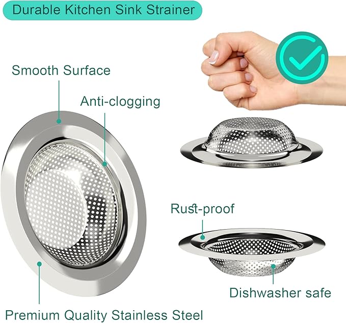 SANNO Kitchen Sink Protectors Gird, Centered Drain Hole Sink Grid and Stainless Steel Sink Protectors, Sink Bottom Grid for Double Sink 2 Pack