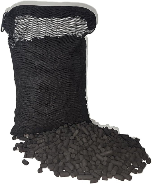 Activated Charcoal Vent Filter with Mesh Bag - Universal Fit 3", 2", 1.5" - Odor Control for Roof, Sewer, RV, Boat, Plumbing Vents