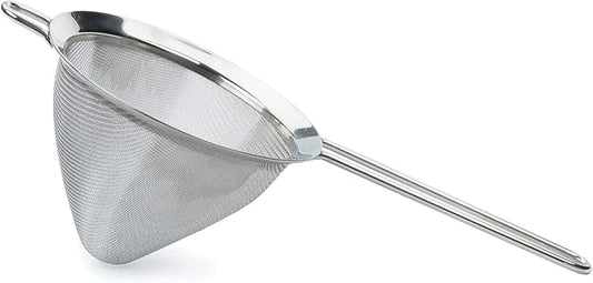 RSVP International Endurance Kitchen Collection, Stainless Steel Fine Mesh Conical Sieve/Colander, Multi-Purpose for Cooking, Baking, Loose Leaf Tea, Bar Strainer Cocktails, 6.25-Inch