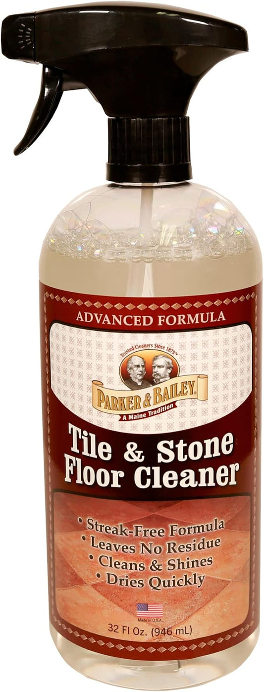 Parker & Bailey Tile & Stone Cleaner - Granite Countertop Kitchen Island Cleaning Spray Marble Tile Slate Quartz Daily Granite Bathroom Counter - 32 oz