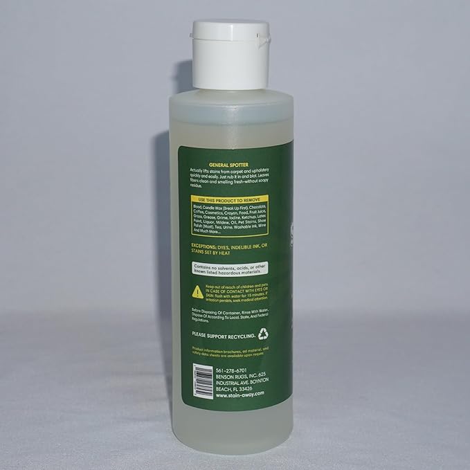 Stain-Away Rug, Carpet & Upholstery Stain Remover-Deodorizer by Benson Rugs - 8 fl oz