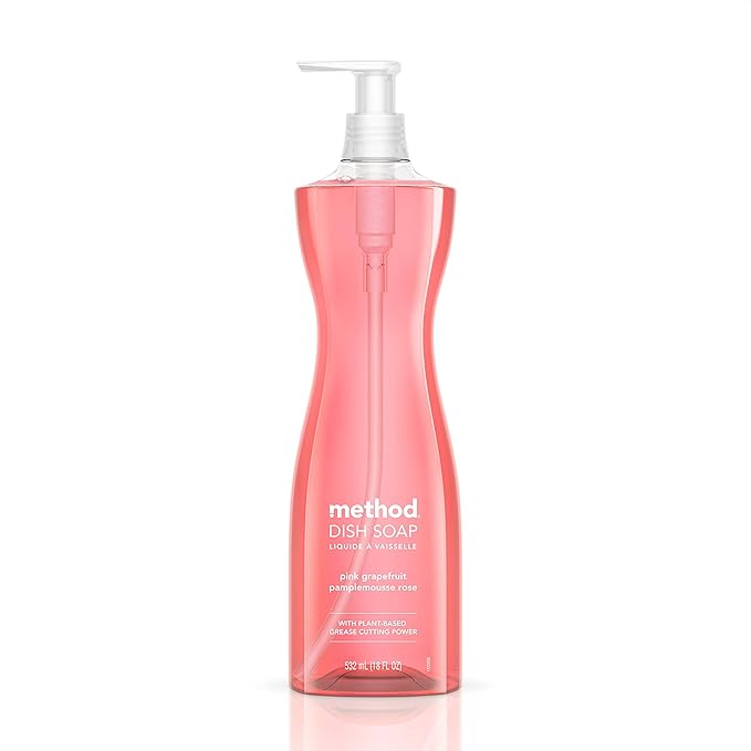 Method Dish Soap, Pink Grapefruit, 18 Ounce, 1 pack, Packaging May Vary