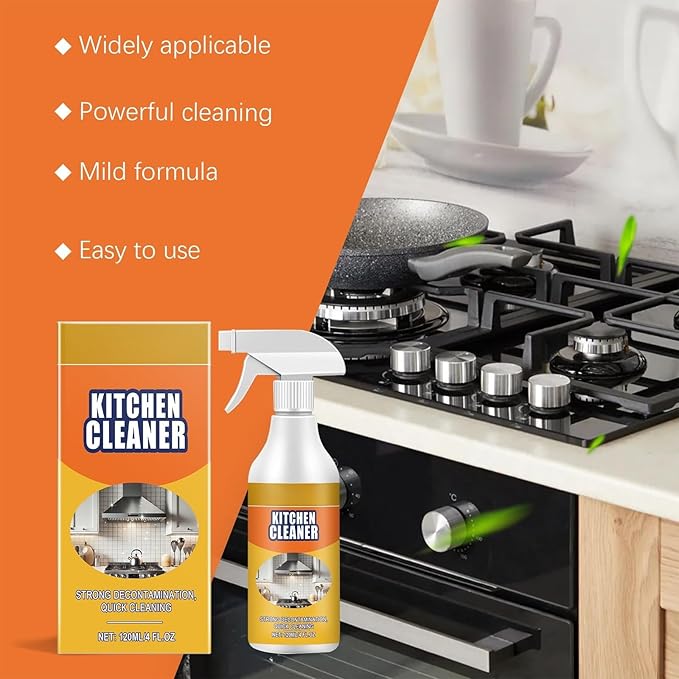 Kitchen Degreaser Spray, Powerful Range Hood & Stove Degreaser Cleaner Spray, Oven Racks, BBQ Grills Heavy Duty Stove Oven Cleaner Sprayer