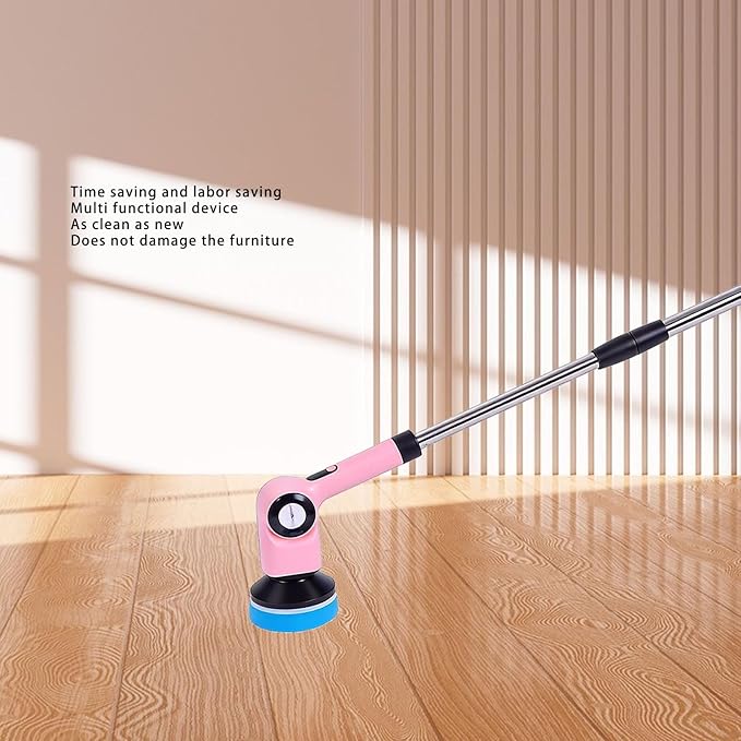 BAFOVY Electric Brush, Powerful Cordless Rechargeable Automatic Rotating Scrub Brush with Interchangeable Heads, for Kitchen Bathroom Stovetops