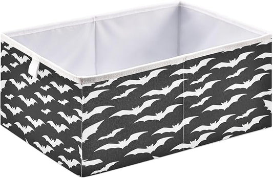 Bolaz Bat Pattern Closet Organizers Storage Cubes Storage Bins Shelf Baskets Containers for Home Room Office,Rectangle
