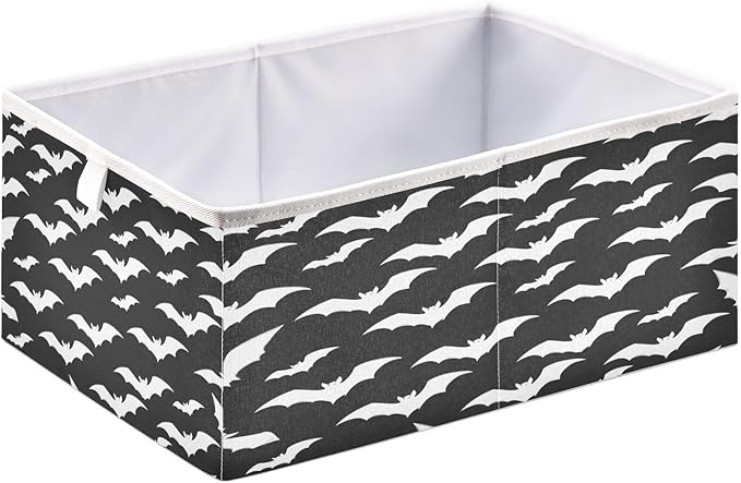 Bolaz Bat Pattern Closet Organizers Storage Cubes Storage Bins Shelf Baskets Containers for Home Room Office,Square