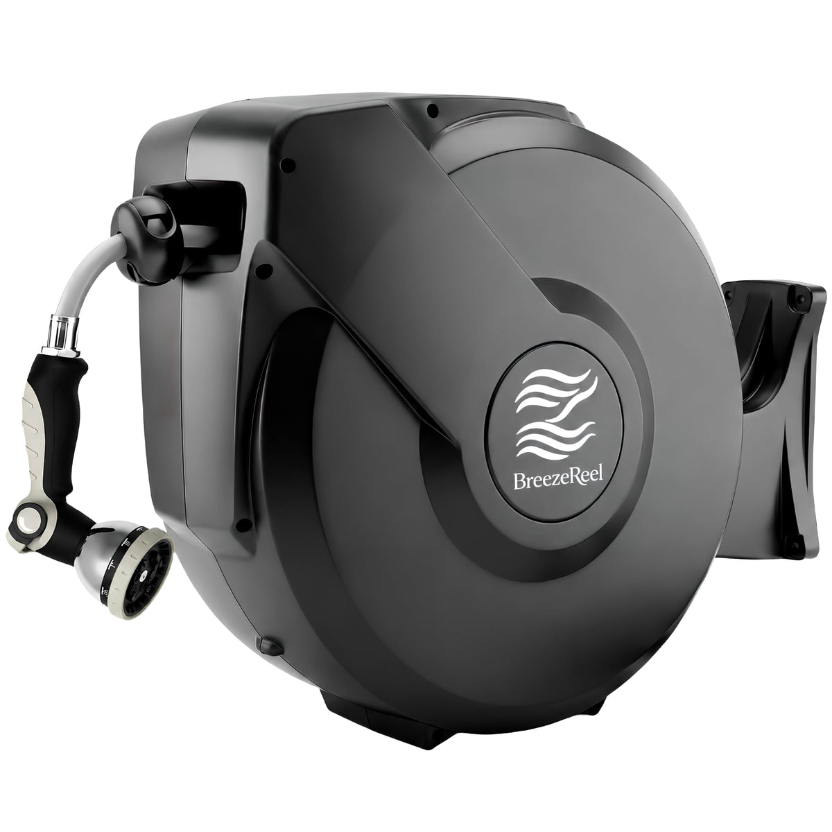 Retractable Garden Hose Reel - 5/8 in x 100 ft Automatic Wall - Image 1