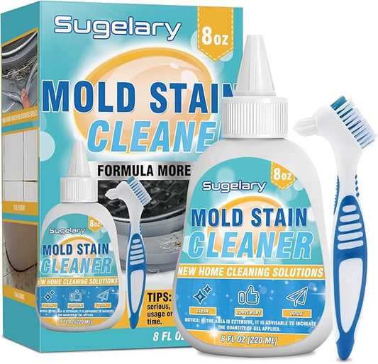 Mold Stain Cleaner Gel, Washing Machine Cleaner for Front Loader Seal, Household Remover Gel for Bathroom Grout, Sink, Shower, Caulk, Front Load Washer Cleaning Solution-8 fl oz