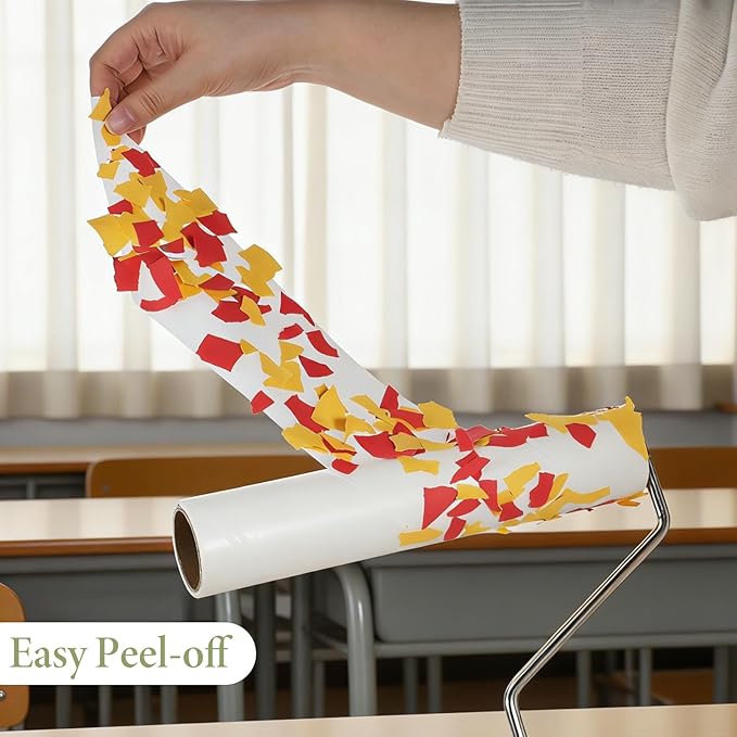 10 PCS Large Lint Roller Refill, 9.4 Inch Extra Sticky Lint Rollers for Pet Hair Stickys Rollers for Floor 60 Sheets per Roll for Cleaning Furniture Fabrics, Carpets and Hair