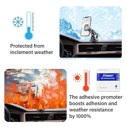 Heat Resistant Double-Sided Adhesive Pads, 2.8 * 1.4 in Rectangle Adhesive Sticky Pads, Sided Adhesive Pads Heavy Duty for Car Phone Holder Mount & Dash Cam with Adhesion Promoter