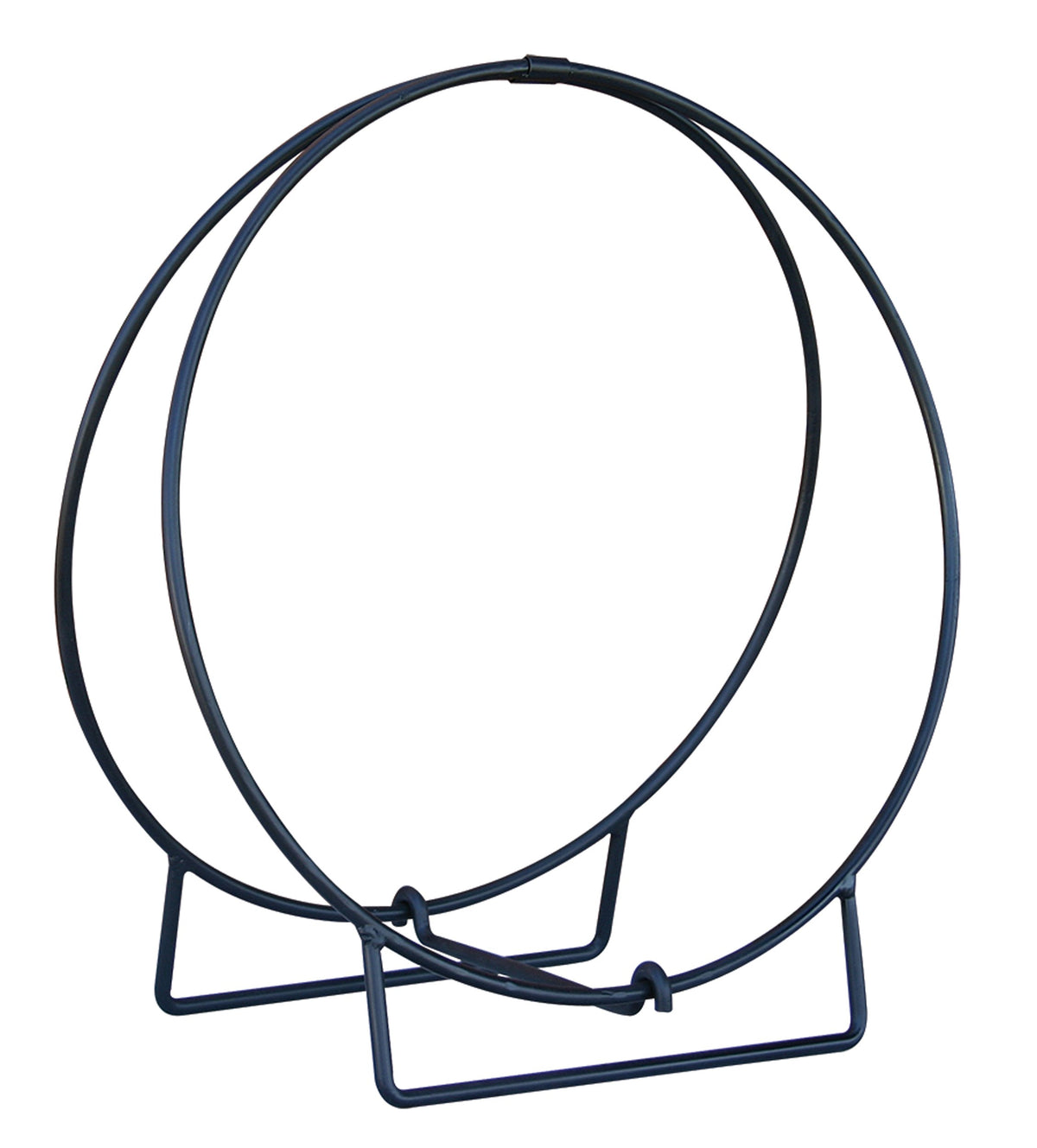 UniFlame Firewood Log Hoop Rack with 1/2" Solid Stock, Black - Image 1