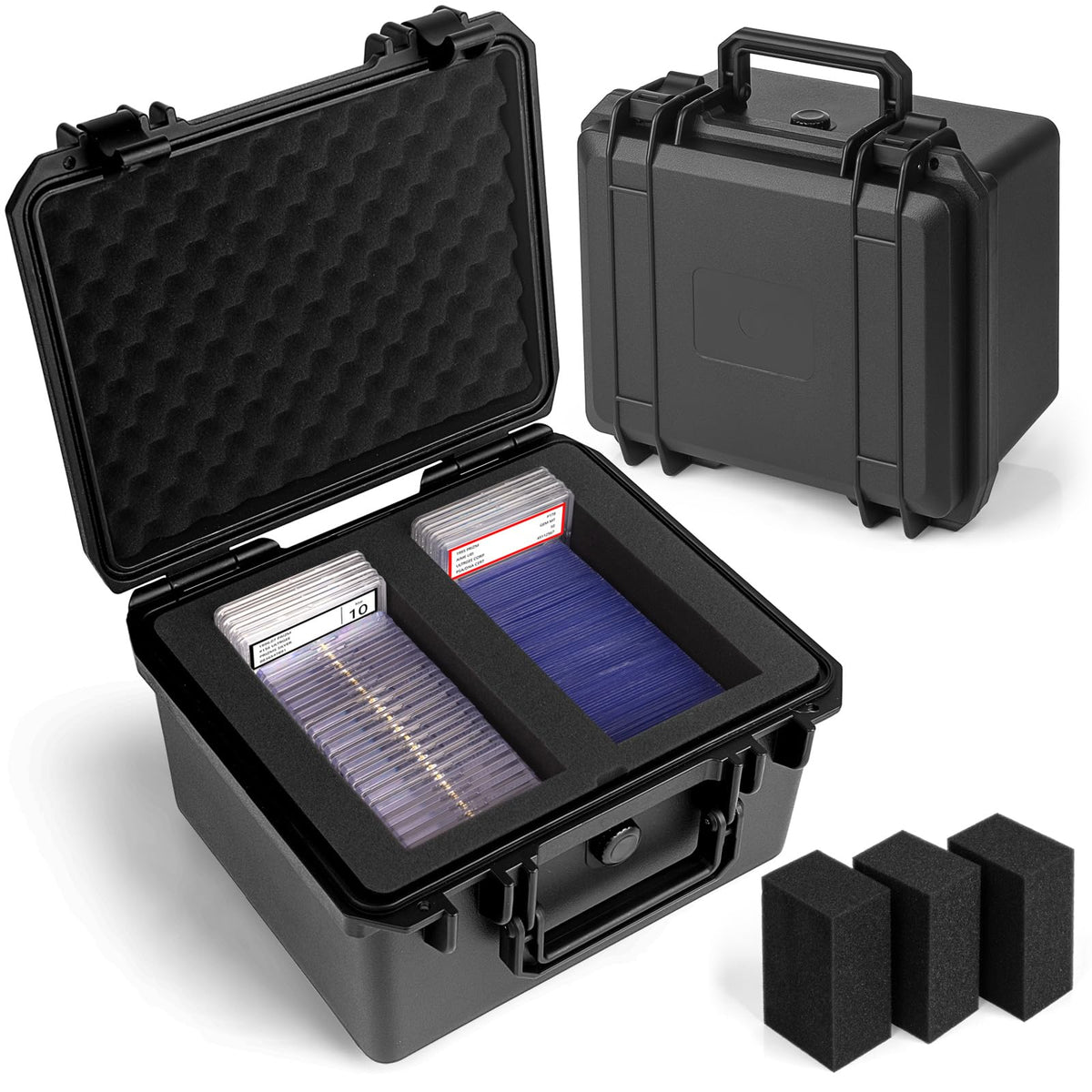 Graded Card Storage Box - Sports Trading Card Slab Case - Image 1