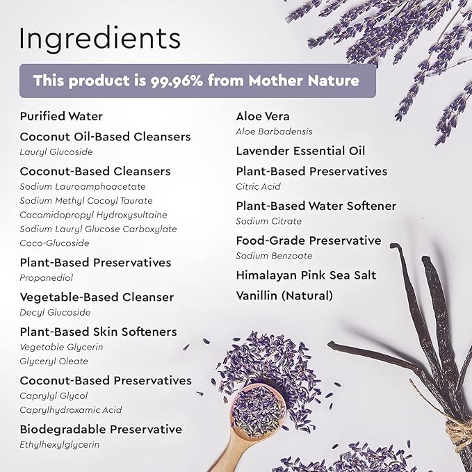 Puracy Organic Hand Soap, Professional Hand Washers We've All Become, Lavender & Vanilla 48 oz Natural Dish Soap, Plant-Based Liquid Dishwasher Detergent Soap, Organic Lemongrass, 48oz