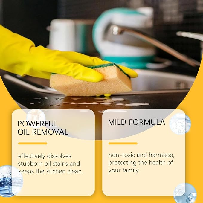Heavy Duty Degreaser Cleaner Spray, 16.67 Fl Oz Kitchen Heavy Oil Clean, Greasy Kitchen Cabinet Cleaner, Multipurpose Clean Spray for Countertops, Appliances (1pcs)