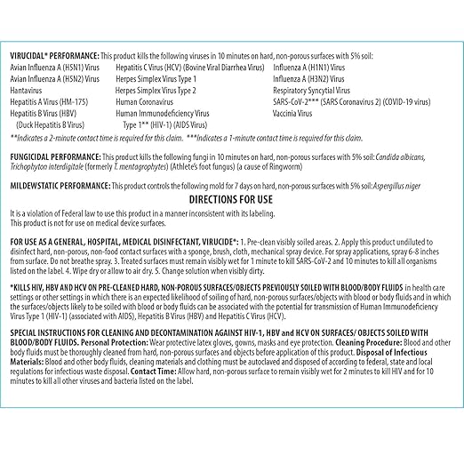 Pro Mold Killer Fungicide Disinfectant including Aspergillus Niger (Black Mold) H5N1 Pack | Multi-Purpose Fungicide, Mildewstat, Disinfectant, Virucide | EPA Reg. 1 Gal + 32 oz.