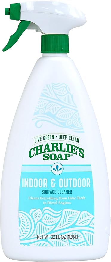 Charlie's Soap Indoor Outdoor and Kitchen & Bath Cleaner Variety Pack, 32 oz Each