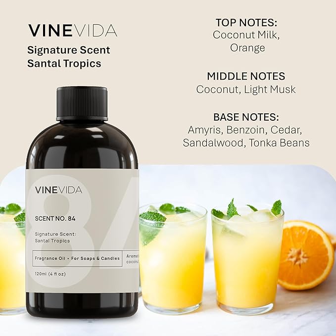 VINEVIDA 4oz Scent #84 Fragrance Oil for Candle & Soap Making - Natural US Made Candle Scents