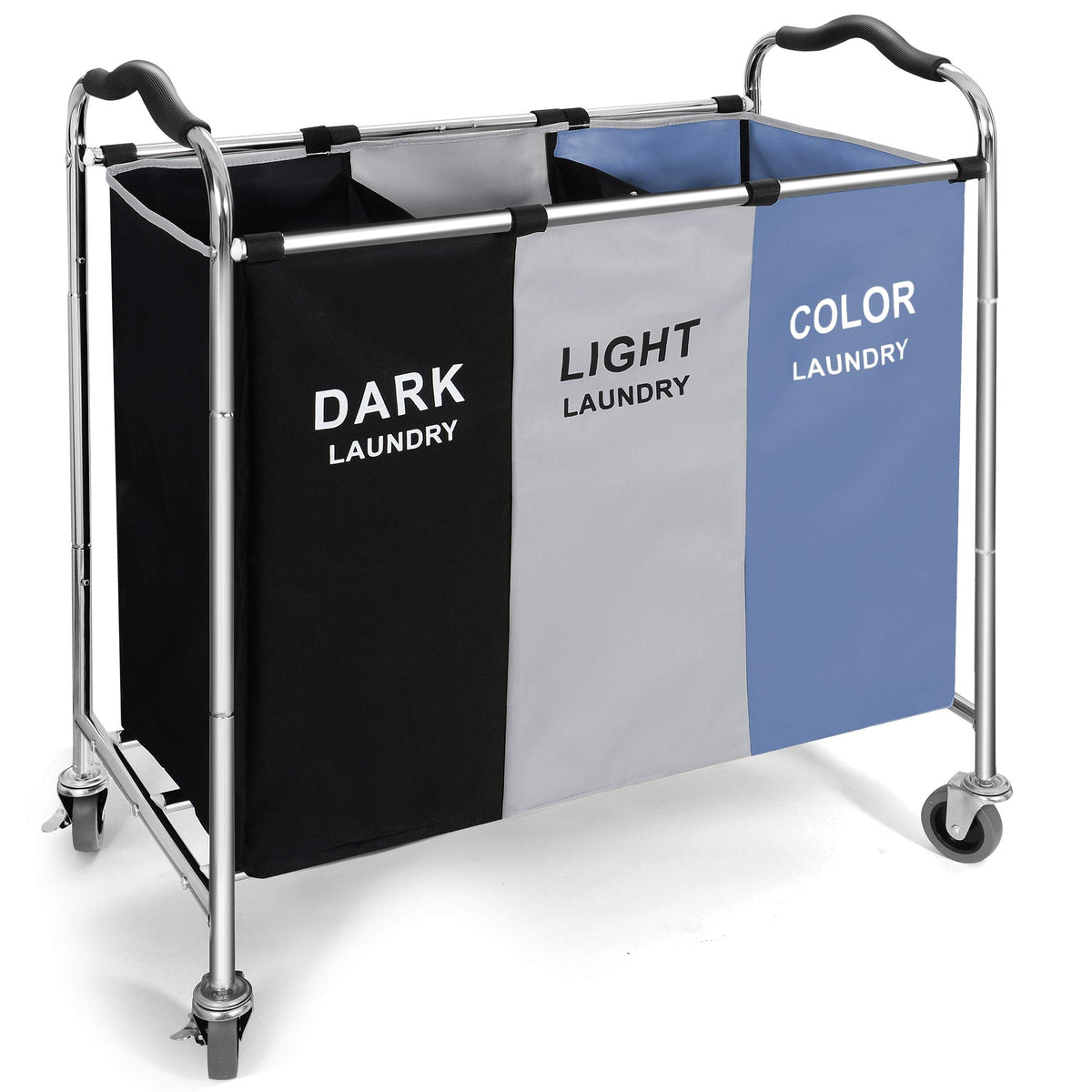 Laundry Basket, Large Laundry Hamper with Wheels - Image 1