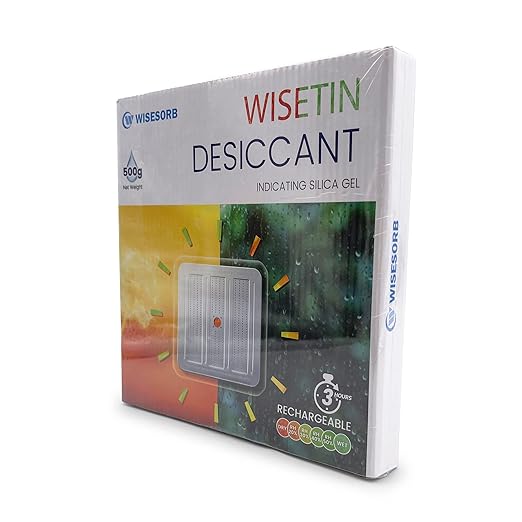 7 Packs 500 Gram Desiccant Canisters, Indicating & Rechargeable Gun Safe Dehumidifier, Portable Desiccant Canister, Silica Gel Moisture Absorber for Storage