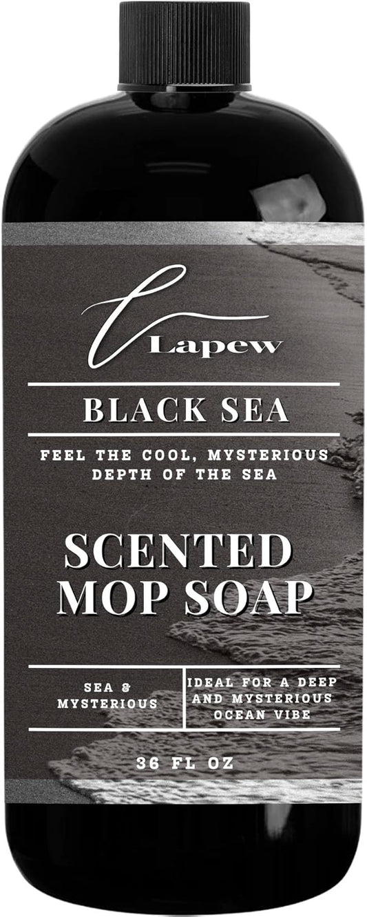Lapew Black Sea Scented Mop Soap - Luxury Floor Cleaner Concentrate for Mopping Tile, Laminate, Vinyl & Hardwood | Streak-Free, Low-Foam | 36 oz