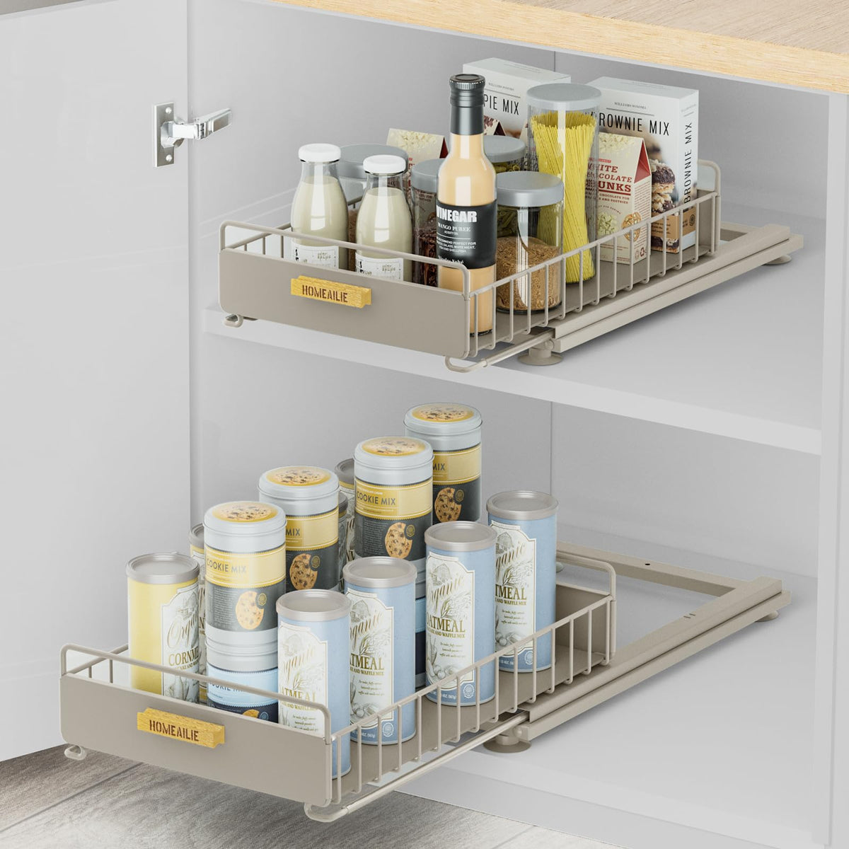 Under Sink Organizer, 2 Packs Under Sink Organizers and Storage - Image 1