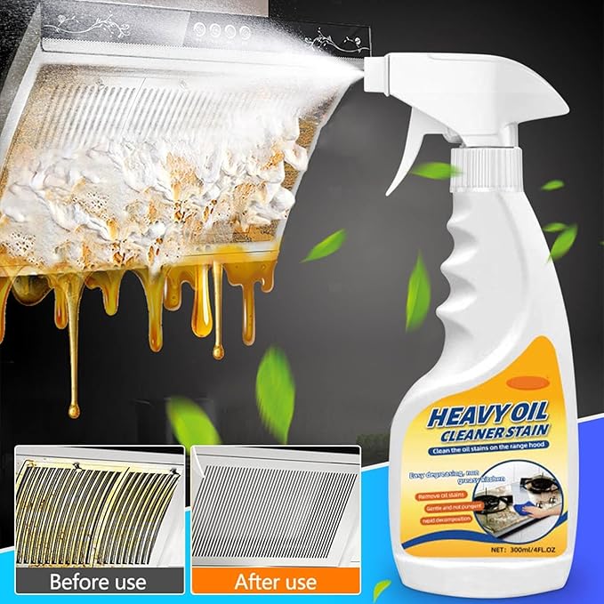 Kitchen Heavy Oil Cleaner Stain, Oven Cleaner, Multi-Purpose Cleaner - Kitchen Degreaser Spray with Spray Nozzle Spray & Towel for Kitchen, Household, Oven, Stove, Range Hood, Sink
