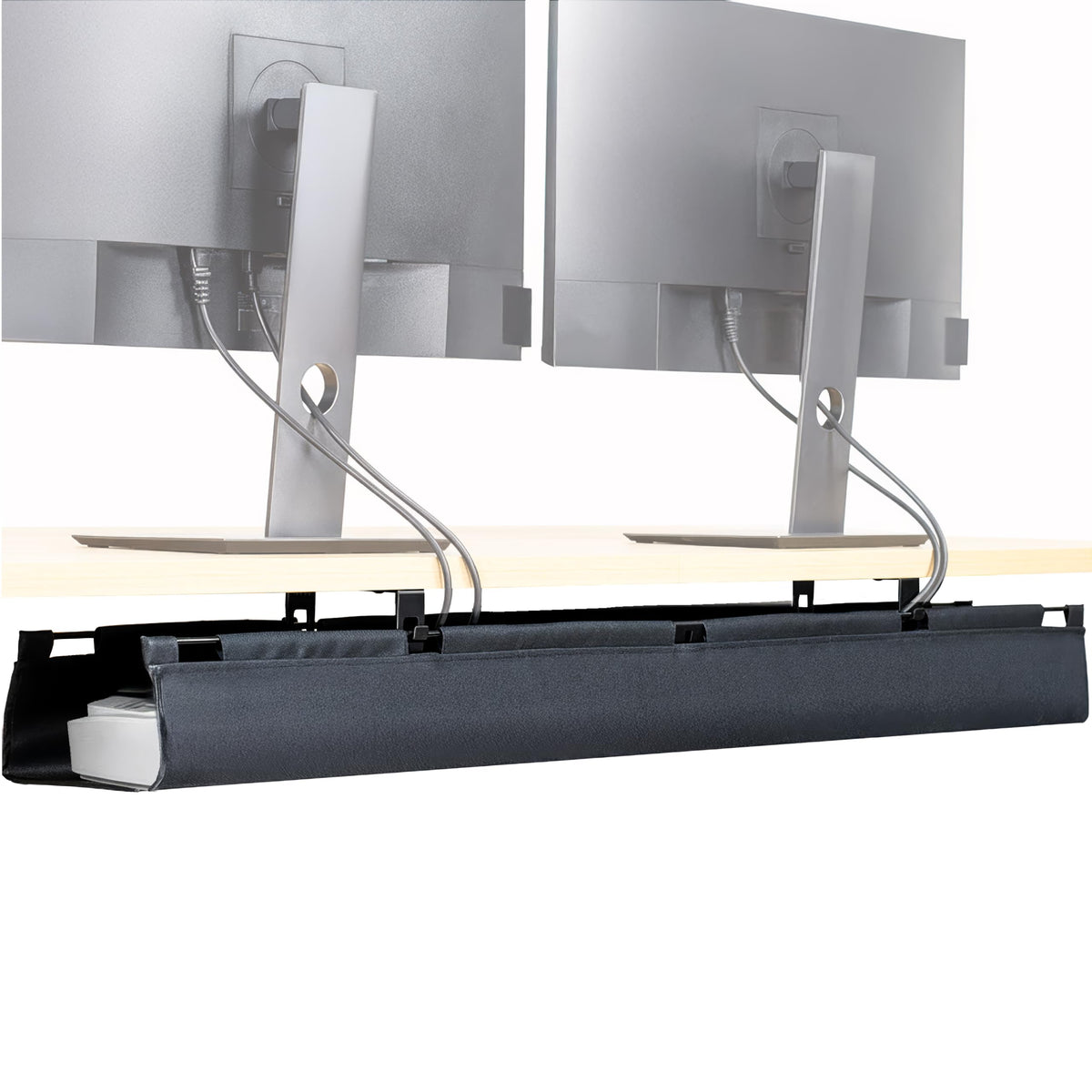 VIVO Black Screw-on 47 in Fabric Cable Management Tray - Image 1