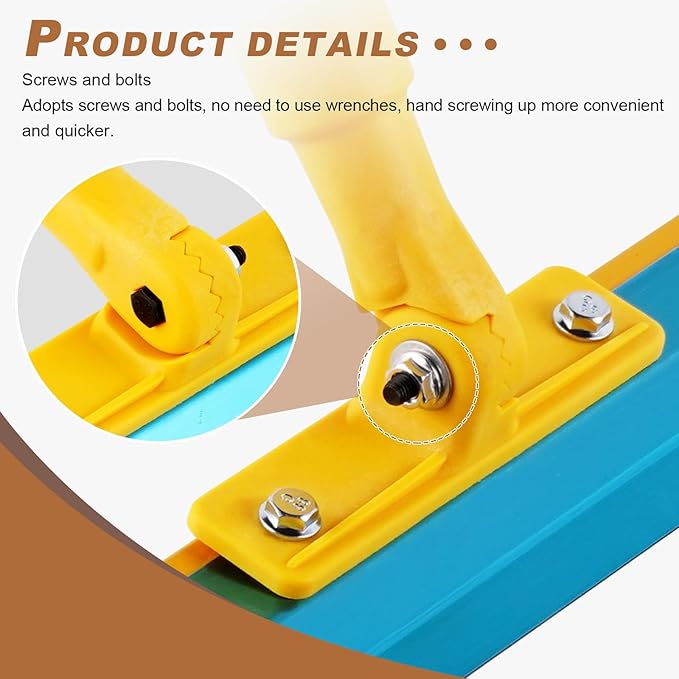 Notched Squeegee for Self Leveling, Cement Floor Leveling Tool Self-Leveling Floor Squeegee Construction Tool with 3 Racks