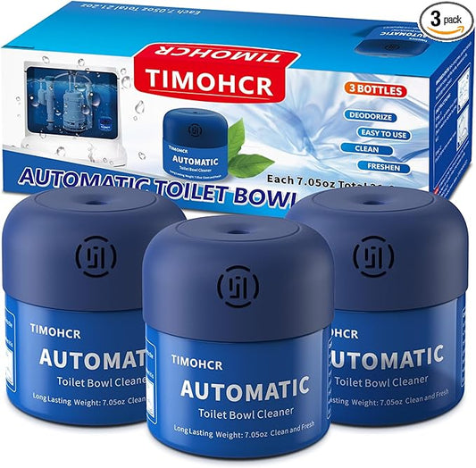 Toilet Bowl Cleaner, Automatic Long Lasting Continuous Toilet Bowl Cleaners, Bathroom Cleaner Prevent Stain Build Up Deep Clean,3 Bottles Septic Safe Toilet Bowl Tablets in Bottle Eucalyptus Scent