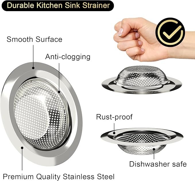 SANNO Gold Sink Protector Grid for Kitchen Sink, 14.57" L X 11.22" W Bottom Grid with Rear Drain Hole, Single Bowl Sink Rack, Stainless Steel 1 Pack