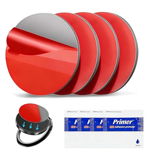 16Pcs Heavy Duty Round Dash Cam Adhesive Pads, 248°F Heat Resistant Double Sided Mounting Gel Pads, Adhesive Pads for Dash Cam Mount for Windshield, Dashboard, GPS, and Camera Holders