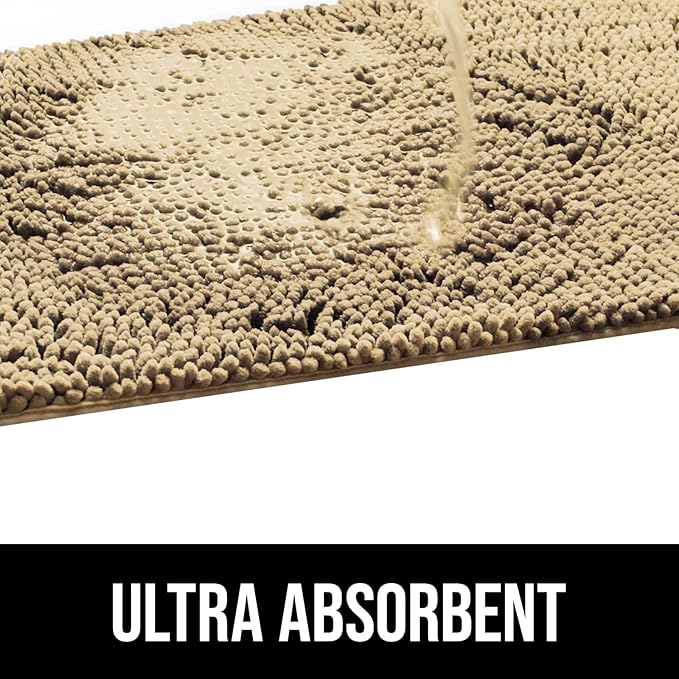 Muddy Mat® Dog Blanket - Chenille Water Absorption Blanket for Bed & Couch Cover for Dogs Washable, Anti-Slip Soft and Durable Furniture Protector for Dogs - Beige 40"x50"