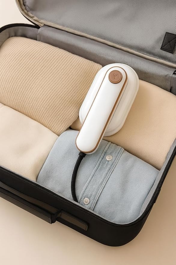 970 W Compact 2‑in‑1 Handheld Garment Steamer & Mini Iron – 5‑Second Rapid Heat, Dry & Wet Ironing, Anti‑Scald, Foldable, Travel & Home Use