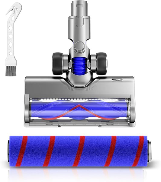 Vacuum Head Replacement Compatible with Dyson V6 Cordless Vacuum Cleaner. This motorhead part is designed for hardwood floor attachments. The accessory pack includes 1 motorhead and 2 roller brushes.