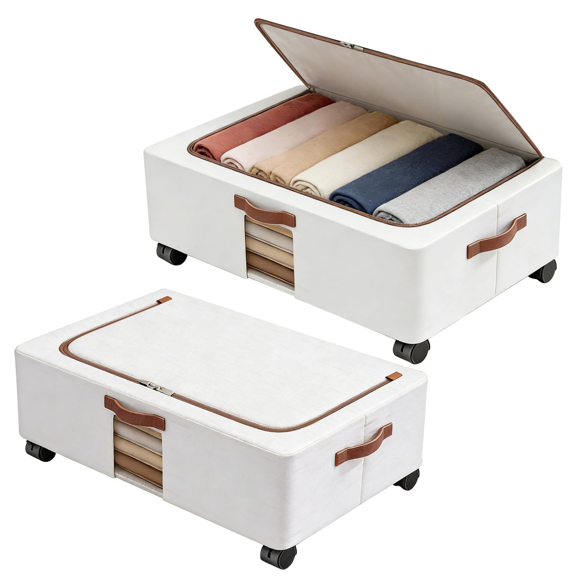 Under Bed Storage Organizer with Wheels | Home Organization - Image 1