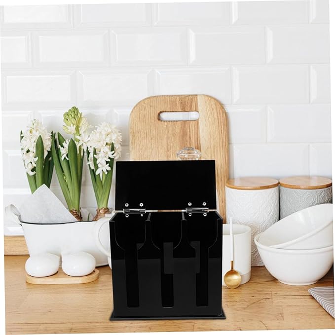 STOBAZA Spoon Holder with Compartments Practical Acrylic Utensil Storage Organizer for Kitchen and Restaurants Easy to Clean Cutlery Dispenser for Shops and Break Rooms