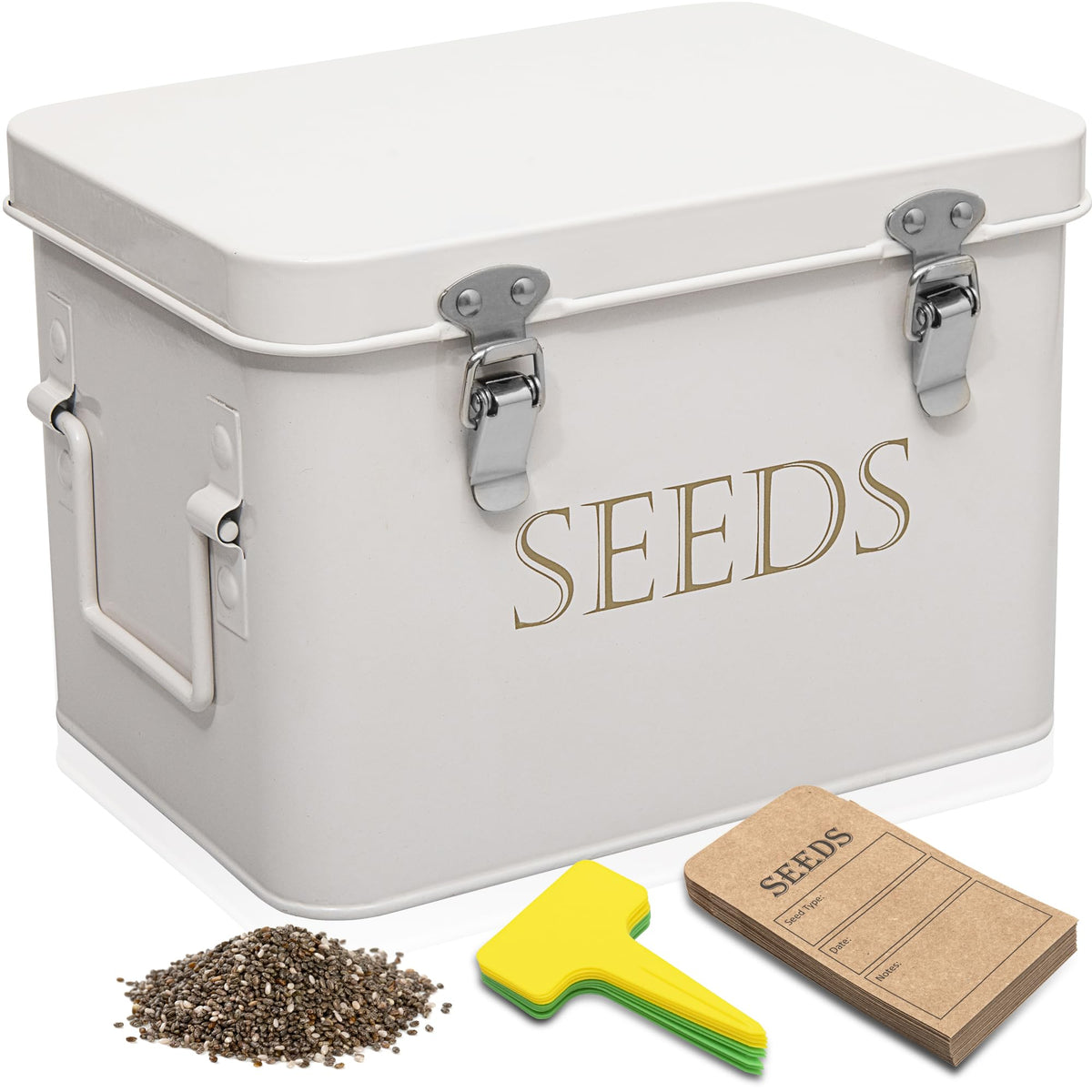 Garden Seed Storage Box with Dividers Seeds Packet | Home Organization - Image 1