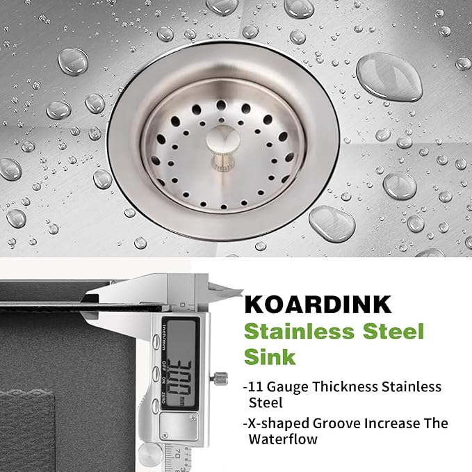 Kitchen And Bar Sink, 25x18 Inch Stainless Steel Drop In Kitchen Sink Modern Single Bowl Topmount Bar Sink Combo-SS Grid,Spoon Rest,Drain Strainer Set Compatibility With Various Kitchen & Bar Style