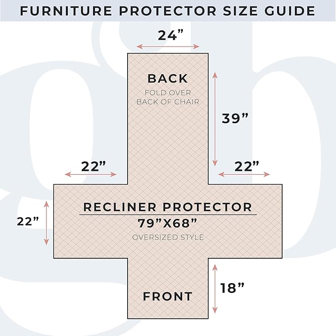 Great Bay Home Reversible Patchwork Recliner Chair Cover - Washable Slipcover Furniture Protector with Elastic Straps - Couch Cover for Dogs, Kids, and Pets - Box-Stitched Detail (Recliner, Navy)