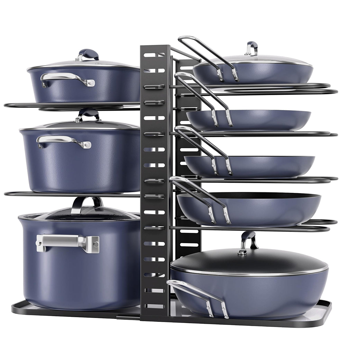 ORDORA Pots and Pans Organizer Under Cabinet 14.6", 8-Tier - Image 1