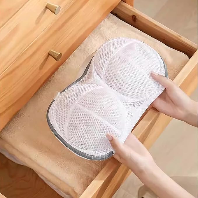 Bra laundry bags,Bra Washing Bag for Laundry Lingerie Underwear Brassiere Bag,Lingerie Bags with 3D Skeleton for Washing Machine,(Grey)