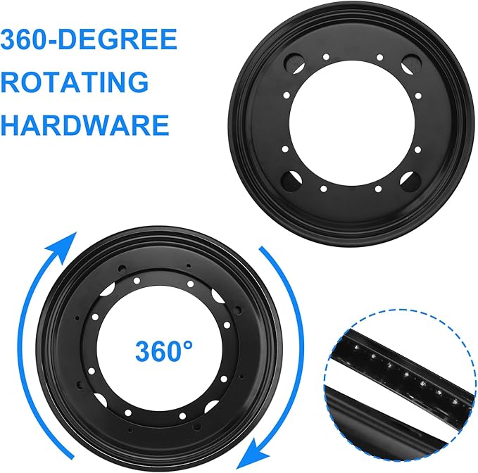 4 PCS 9 Inch Black Lazy Susan Turntable Bearing Plate, Easy Installation, Solid Metal Construction, for Home and Industrial