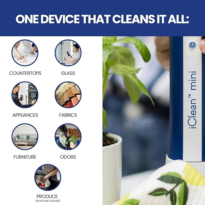 iClean Mini | Multipurpose Cleaner Award Winning All-Purpose Cleaner | Multi Surface Cleaning Supplies for Home, Fabrics, Glass, Appliances | Turns Water Into a Cleaner!