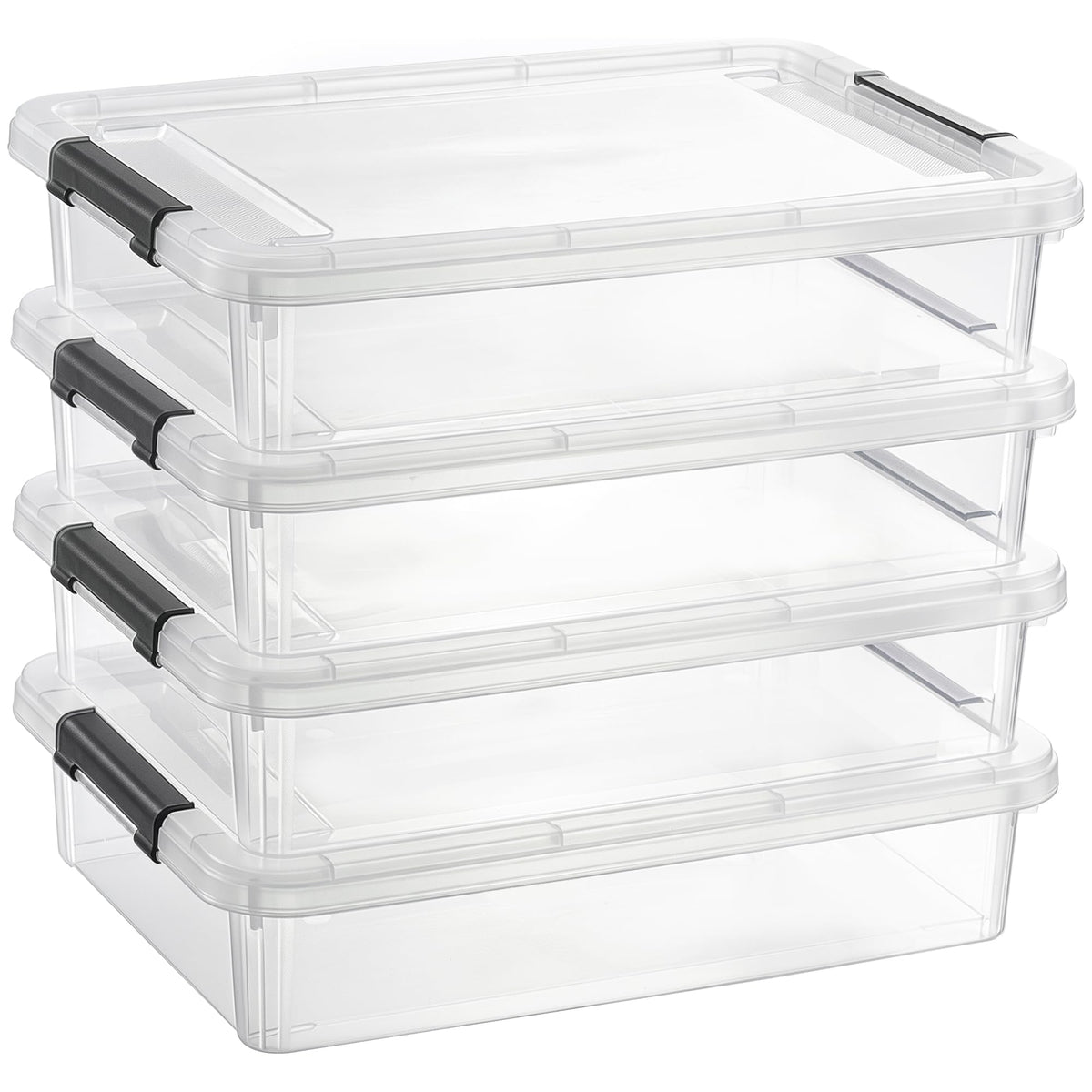 Citylife 5.3Qt 4Packs Clear Craft Organizers and Storage - Image 1