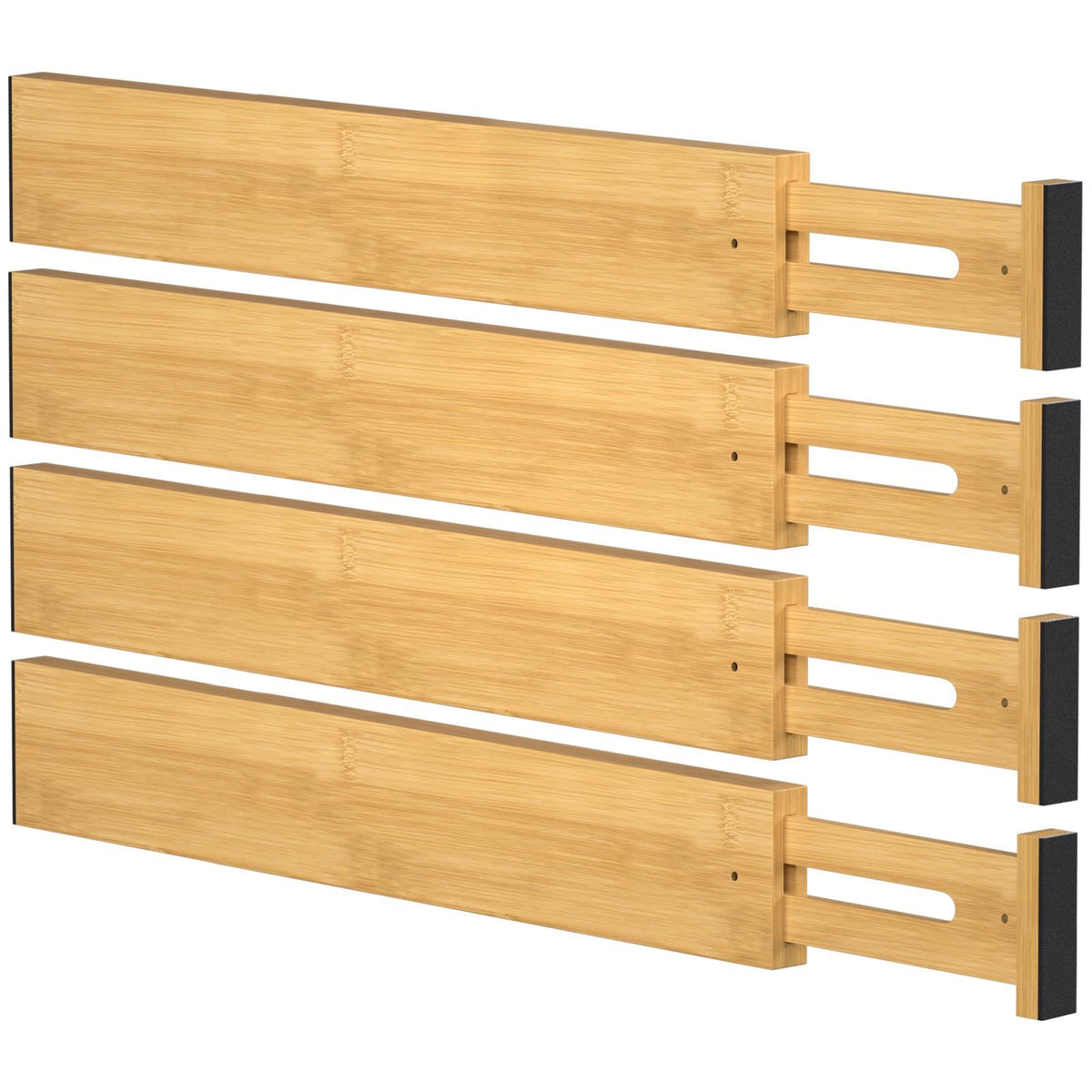 FUSHITON Bamboo Drawer Dividers 17"-22" - Image 1