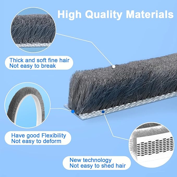 33 Ft Weather Stripping Door Seal Tape,Window Noise Blocker,Noise Blocker for Room,Self-Adhesive Soundproof Foam Insulation,Gray