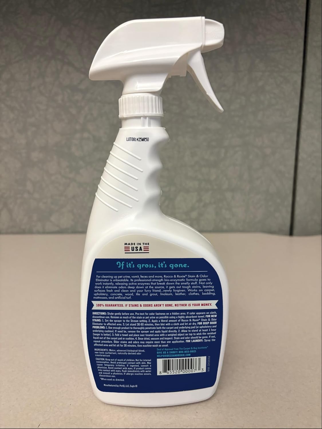 Rocco & Roxie Enzyme Pet Stain & Odor Eliminator – Professional Strength Carpet Cleaner Spray (32 oz) | Fixory911